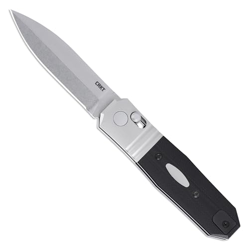 CRKT Redemption Compact EDC Folding Knife with Crossbar Lock, Gray, K550KXP