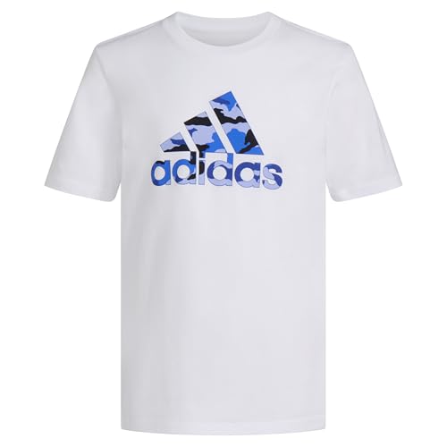 Image of adidas Boys Short Sleeve Camo Logo Tee