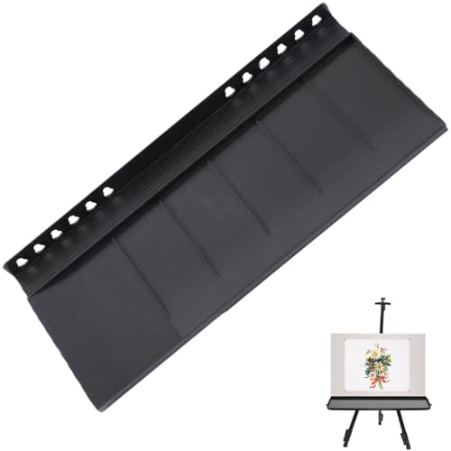 Estante para bandeja de caballete de pintura de 13, 2x5, 9 pulgadas, bandeja de almacenamiento de pinturas de plástico, estante de bocetos desmontable fácil de instalar para almacenamiento de pigmento