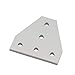 PZRT 2020 Series T Shape Joint Plate Bracket Kit,2pcs Joint Plate,10pcs M5 T-Slot Nuts, 10pcs M5x8mm Hex Socket Cap Screw,for Standard 6mm Slot Aluminum Profile