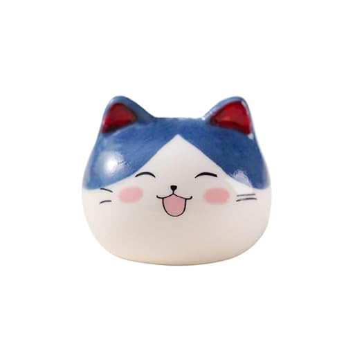 日本式手作り陶器の猫型箸置き ? 家庭用および高級寿司レストランに最適な装飾フィギュア(Style-D)