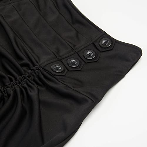 Sungdogin Women Steampunk Victorian Renaissance Gothic Lace Ruffled Skirts (Large, Black) #TOP3