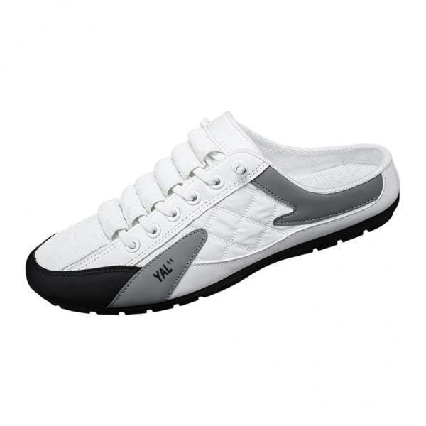 3x Men Slip on Mule Sneakers Men Nonslip Slippers Low Top Casual Sports Shoes Loafers Backless Sneakers for Trousers Spring Summer Work