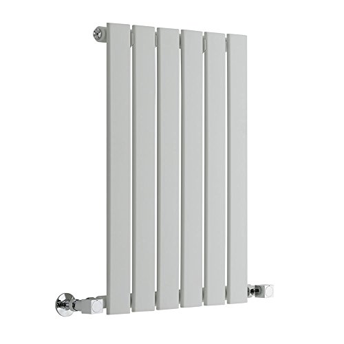 Milano Alpha White Horizontal Single Flat Panel Radiator - 635mm x 420mm