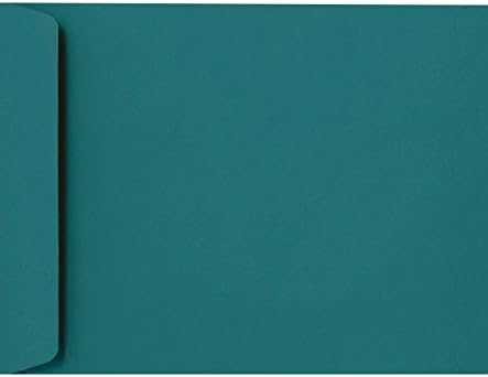 LUXPaper 9 x 12 Open End Envelopes | Peel & Press | Teal | 80lb. Text | 500 Qty