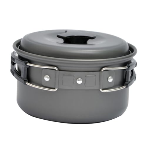 CONGARTENO Olla Plegable para Camping Antiadherente Olla Portátil para Senderismo y Picnic Utensilio Ligero y Seguro para Cocinar al Aire