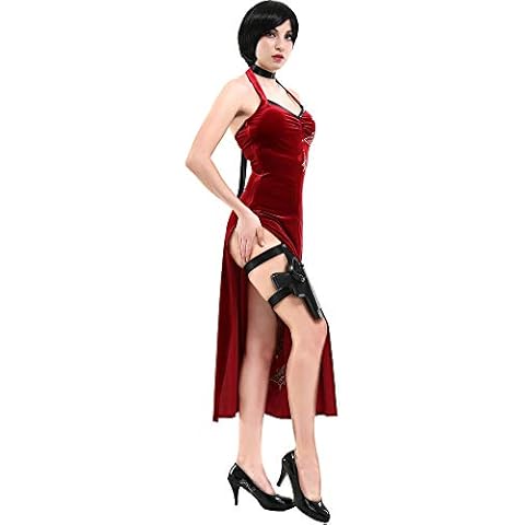 Cosplay.fm Women's Ada Cosplay Costume Dress Embroidered Cheongsam (XL, Red) Cover