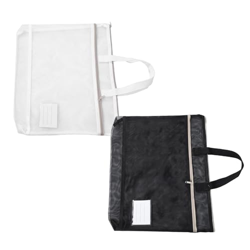 Bolsa de almacenamiento de documentos A3 de nylon LALAFINA con cremallera pack de 2