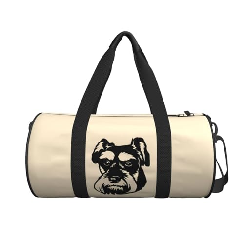 ボストン ミニシュナ 犬 犬柄 大容量 スポーツバッグ ショルダーバッグ おしゃれ ゴルフ キャラクター 手提げ 肩掛け 人気 トラベルバッグ