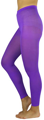 Image of ToBeInStyle Women's Opaque Ankle Long Nylon Footless Fun Tights Pantyhose