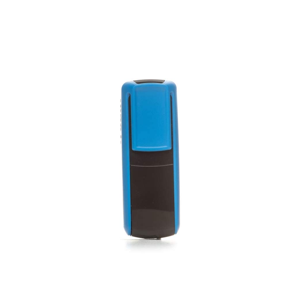Trodat 9512 - Timbro personalizzato personalizzato con stampa tascabile, dimensioni: 47 x 18 mm, per 5 righe di testo (nero/blu)