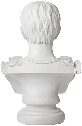 Design Toscano AH250835 Augustus Caesar Primaporta Bust Statue, 46 cm, Polyresin, Antique Stone