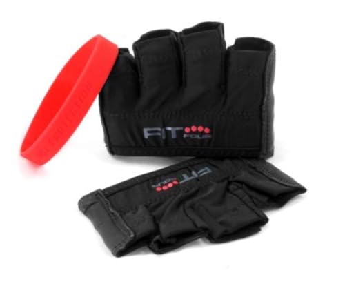 Fit Four The Anti-Ripper Glove Callus Guard Fitness Gloves for Weightlifting & Cross Training Athletes - Premium Leather Palm (All Black, Small)