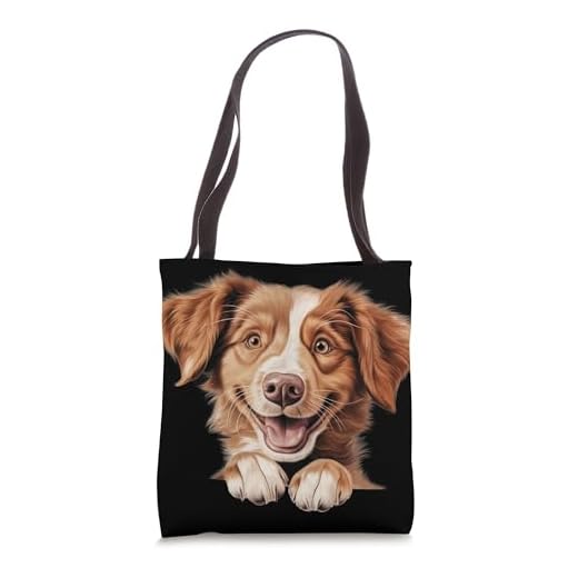 Nova Scotia Duck Tolling Retriever Dog Mom Dad Puppy Peeking Tote Bag