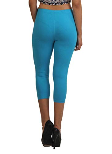 Image of Frenchtrendz Women's Cotton Spandex Stretchable Mid Rise Slim Fit Legging Capris (XS-4XL)