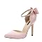 ERIJUNOR Women's Satin Ankle Strap Heels - 4 Inch Bow Evening Party Wedding Dance Shoes