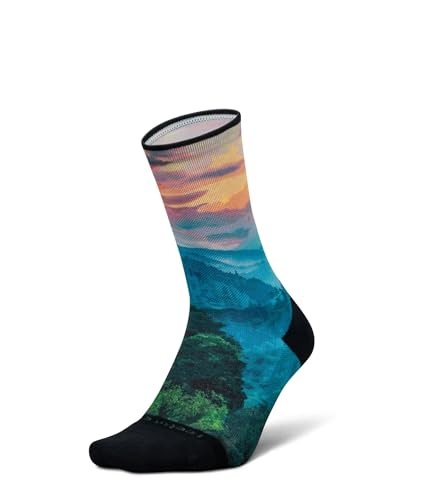 Feetures Unisex Elite Light Cushion Mini Crew Smoky Large
