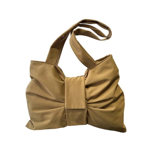 [KAHDGSS] Ergonomic Nylon Handbag with Fashionable Bows Generous Storage Wear Practical Carry Wear Nylon Shoulder Bag
