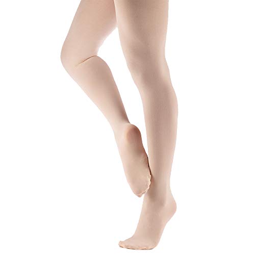 Tancefair Collant da Ballo Classica Collant Danza per Bambina Ragazze Donna Calze Coprenti Calzamaglie Bimba Ginnastica in 3 colori Rosa Bianco Nero