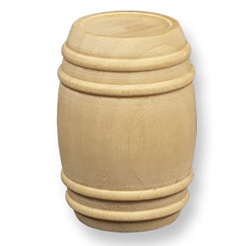 Pinehurst Crafts Unfinished Mini Wooden Pickle Barrels, 7/8 Inch Tall (5/8 Inch Wide), Great For Scale Models, Cargo Parts & Miniatures, Pack Of 20 #TOP10