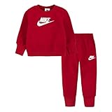 Nike Sustainable Crew Set para niños Gym Red 18 meses