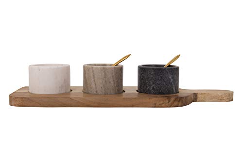 Bloomingville AH0143 Pinch Pot, 15 Inch Tray, Grey