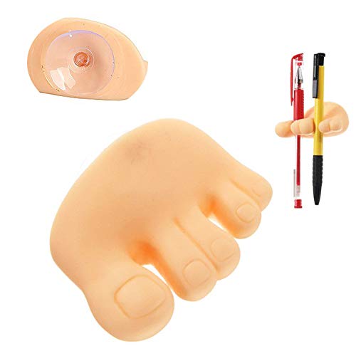 Dergo Toothbrush holder Funny Cute Toe Foot Shaped Pen Pencil Toothbrush Holder Stand Mount Seat Rack