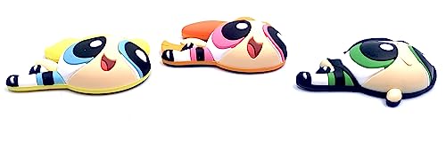 Monogram Conjunto de ímãs de 3 peças para meninas superpoderosas – Ímã de espuma 3D com bolhas, flor