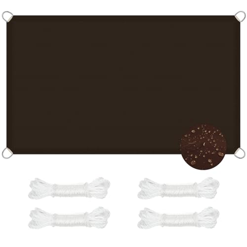 Filet d'ombrage pour jardin et terrasse grand format 4.5 x 6 m en toile marron - 2