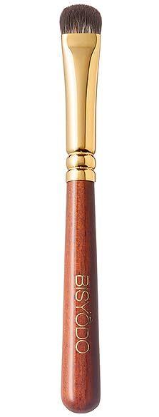 BISYODO Short Series Eye Shadow Brush - Round Flat Type, Brown