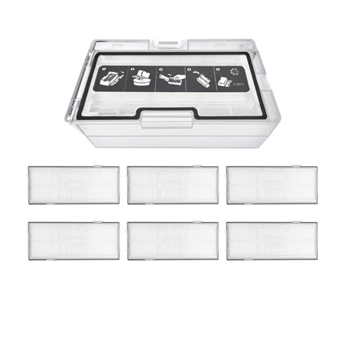 Vacuum attachment Compatible With Roborock S8 / S8 PLUS / S8 Pro Ultra / G20 Robot Vacuum Cleaner Dust Collector Box Dust Bin Spare Part(1 Dust Box 6 Filters)