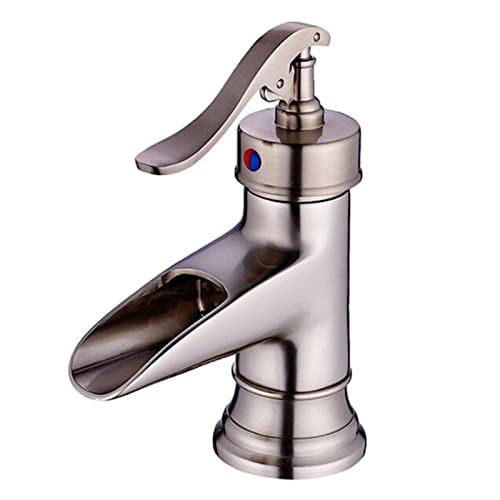Robinet de lavabo cascade eau chaude et froide en laiton durable