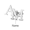Jeweidea Personalized Men's Shirt Cufflinks with Engraving Initials Alphabet Letter 1 Pair Set Names Men's Cufflinks Stainless Steel for Dad Bridegroom Wedding Graduation Father's Day Gifts #3