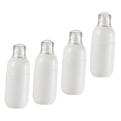 Ipetboom 4個 按圧式乳液ボトル 小型シャンプーコンテナ 化粧品用詰め替え容器 携帯便利 旅行用ローションボトル