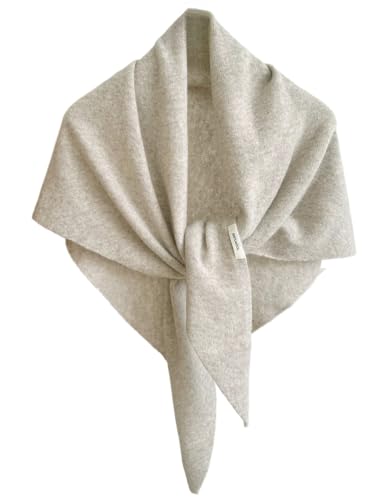 Knitted Triangle Scarf for Women Cute Head Scarf Fall Aesthetic Accessories Old Money Triangle Shawl