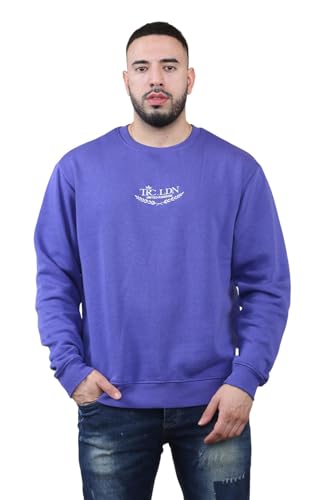 Mens Assorted Sweatshirts TRCLDN Logo Casual Crew Neck Pullover Black Blue Red