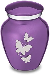 GetUrns Keepsake Mini Butterfly Cremation Urn for Ashes (Purple)