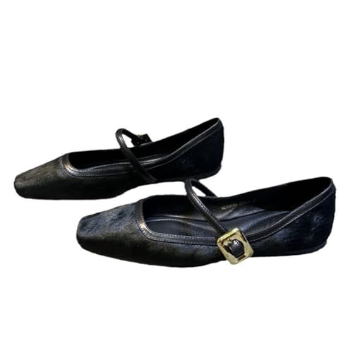 Ballerines léopard Mary Jane anti-douleur à talon bas carré pour femme