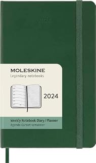 AGENDA SEMANAL 2024 POCKET VERDE MIRTILO TAPA DURA