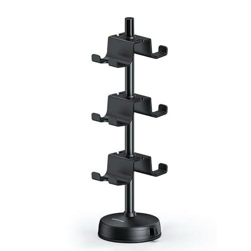 MANMUVIMO Headphone Controller Storage Stand Holder with Anti-Slip Stable Suction Cup 3 Tiers, Universal Storage Display Stand for Desk Compatible for PS5/PS4/Xbox Series/Xbox One