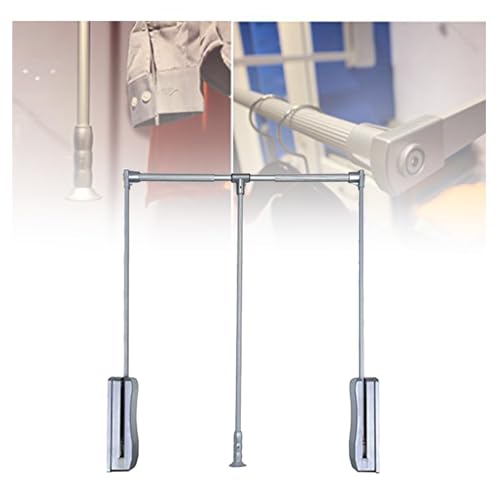Tringle de penderie rétractable 20 kg en acier renforcé pour aménager une garde-robe durable