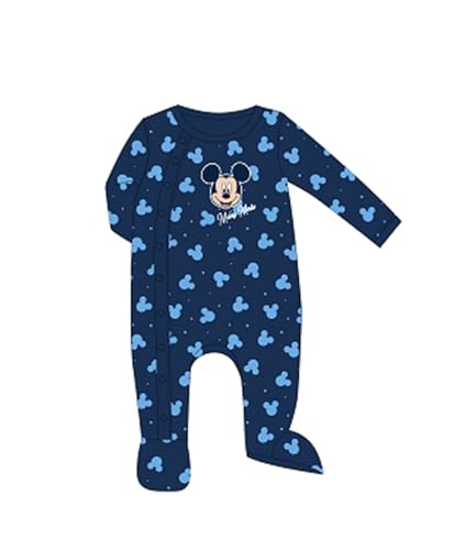 Disney Body Bébé (0 à 24Mois) Grenouillère (Bouton Pression) Mickey Doux Mignon Chaud - Combinaison Pyjama Barboteuse Imprimée Mixte Fille Garçon Modèle DIS BMB 5105B626-S2-12M