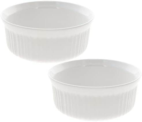 Corningware FS1 2.5 Qt/ 2.35L Round French White Casserole Dish (2-Pack) - Made in USA - Thumbnail 4