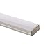 LEDKIA LIGHTING Perfil de Aluminio de Superficie con Tapa Continua para Doble Tira LED hasta 20 mm 2m