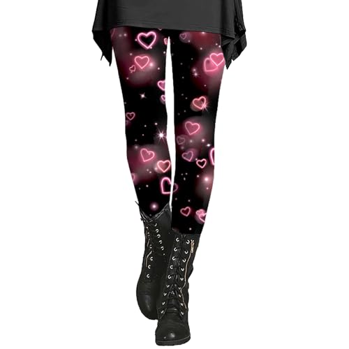 Legging Pants For Women Straight Leg Yoga Leggings with Pockets Heart Womens Soft Plus Size Tall Leggings Heart Leggings Women Flare New Year pantalón Mujer Vestir Beige (Pink, S)