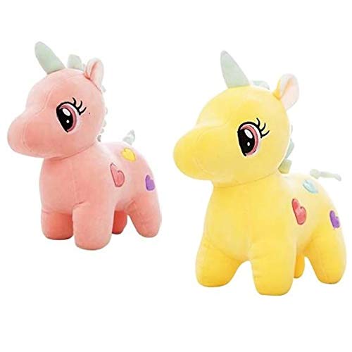 Unicorn Yellow & Pink for Kids, Girls & Children Playing Toy Teddy Bear in Size of 26 Cm Long-image-44
