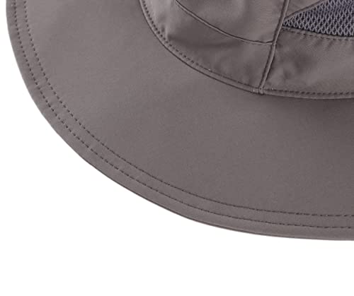 Connectyle Men's Outdoor Boonie Sun Hat Uv Protection Fishing Hiking Camping Hat (Deep Grey) #TOP4