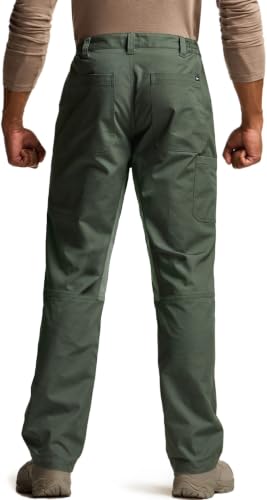 Image of CQR Men's Quick Dry Work Pants, Water Resistant Outdoor Tactical Pants, Lightweight Stretch Cargo Hiking Pants