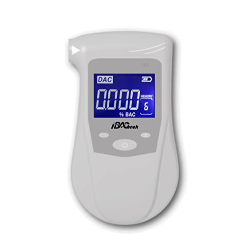 Image of Breathalyzer Rechargeable Battery, 10 Memories & can Last 250 Tests After Fully Charged. 4 Default Unit Setting (White 168X)
