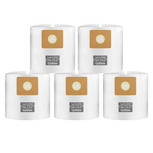Image of Micro Shop Vac Bags 1-1.5 Gallon by ALYYDBG, Type A - 90667 9066700 9066733 Disposable Vacuum Cleaner Collection Filter Bag 5 PCS